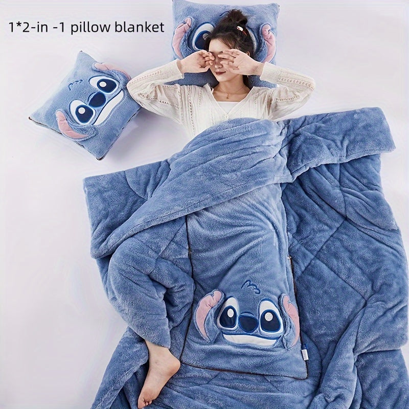 Cojín-Manta Stitch en Uno - Para Comodidad y Calidez en Uno