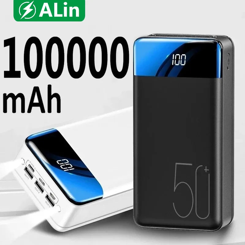 Batería externa de gran capacidad de 70000mAh Carga rápida Super rápida para teléfonos móviles