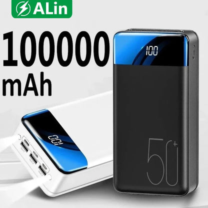 Batería externa de gran capacidad de 70000mAh Carga rápida Super rápida para teléfonos móviles