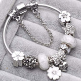 Pulsera de Plata Esterlina con Charms Florales