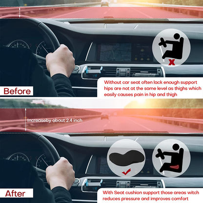 Cojín Viscoelástico para Asiento de Coche - Soporte Ergonómico