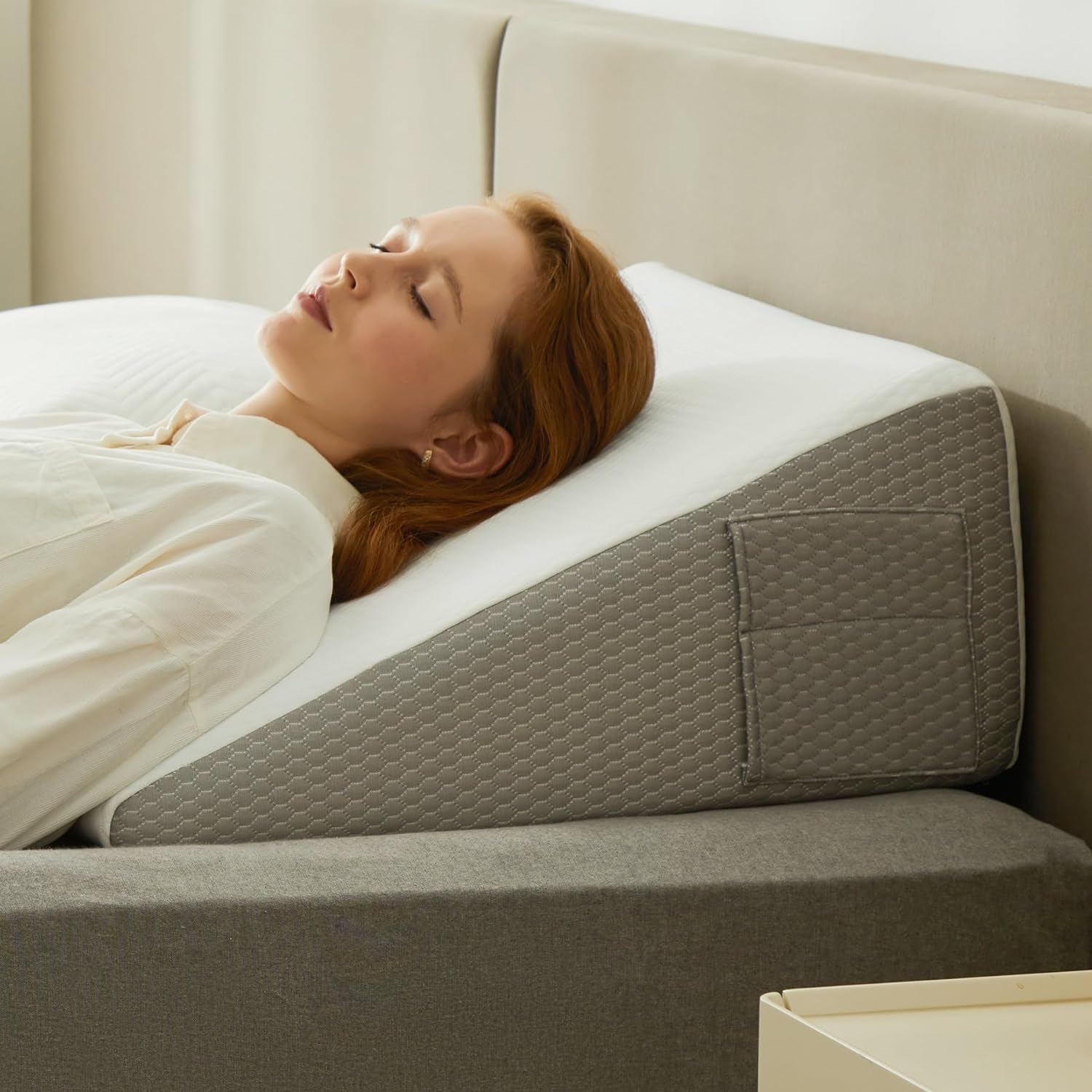 Almohada Cuña Inclinada Deluxe - Soporte Ortopédico Ergonómico