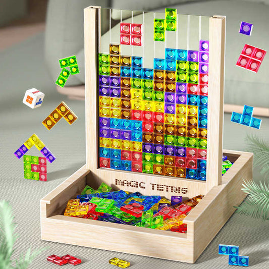 Tablero Ecoblock Tetris - Rompecabezas de Madera Sostenible