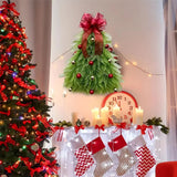 Corona de Navidad Hecha a Mano – Decoración con Luces LED para Puerta Principal