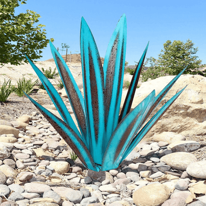 Lámpara de Jardín de Agave Solar Impermeable Hecha a Mano – Elegantes Luces Solares para Iluminación de Jardín