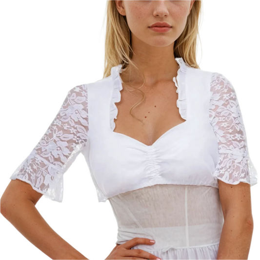 Blusa Dirndl de Oktoberfest - Tejido Ligero - Diseño Elegante