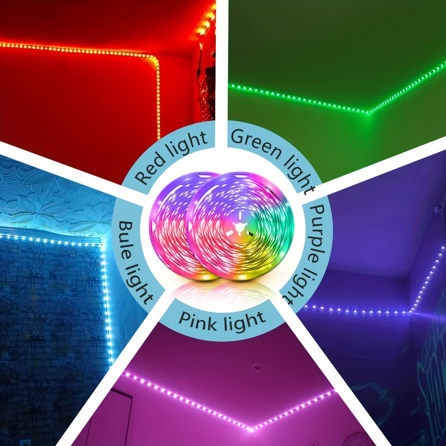 Luces LED 300ft Cambio de Color con Música
