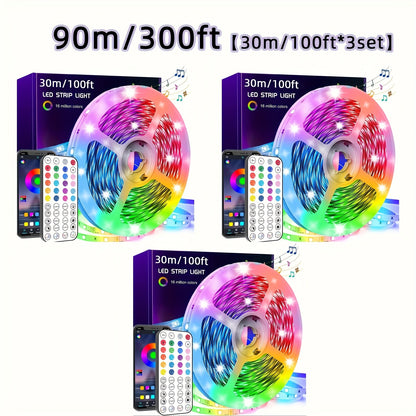 Luces LED 300ft Cambio de Color con Música