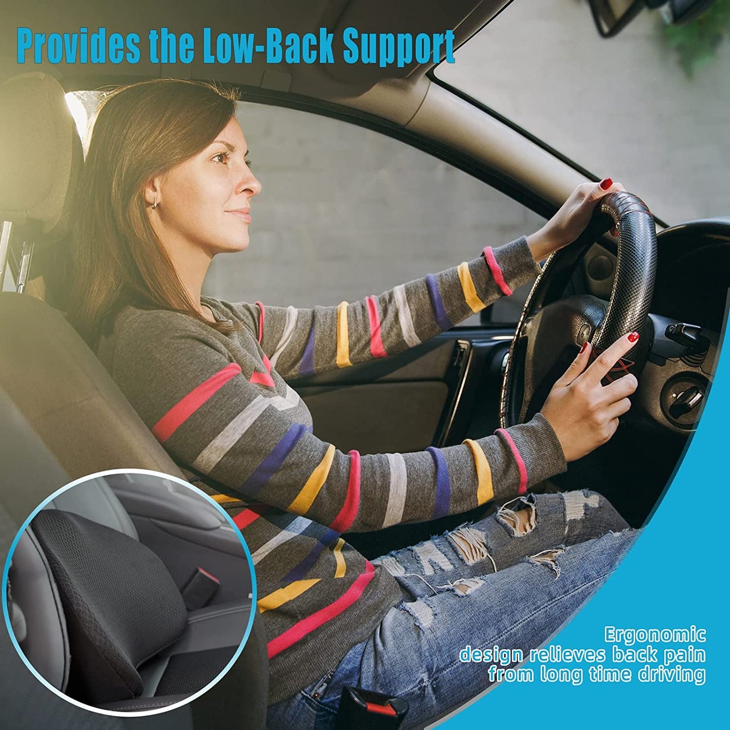 Cojín Viscoelástico para Asiento de Coche - Soporte Ergonómico