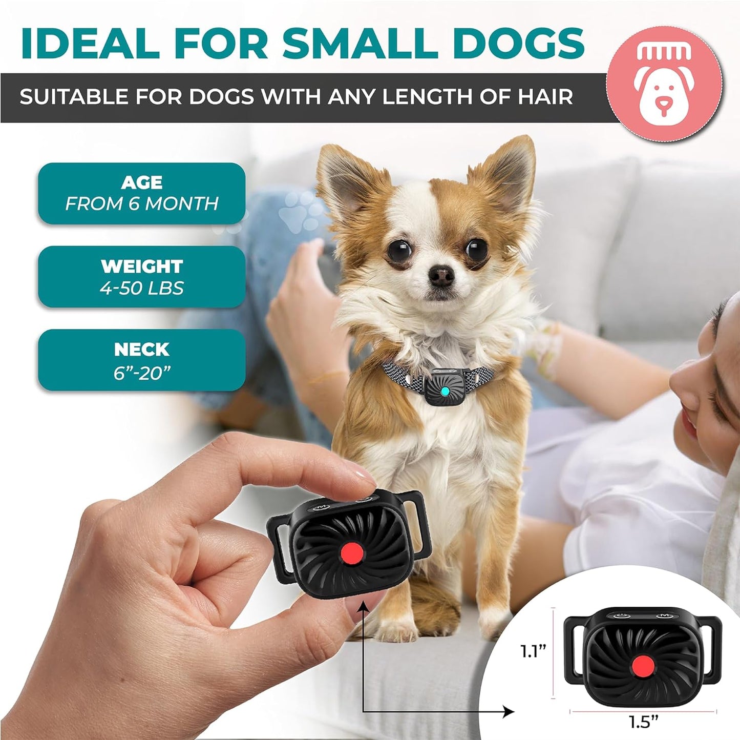 Nina | Collar Anti-Aboiement – Calma Asegurada para Perros Pequeños