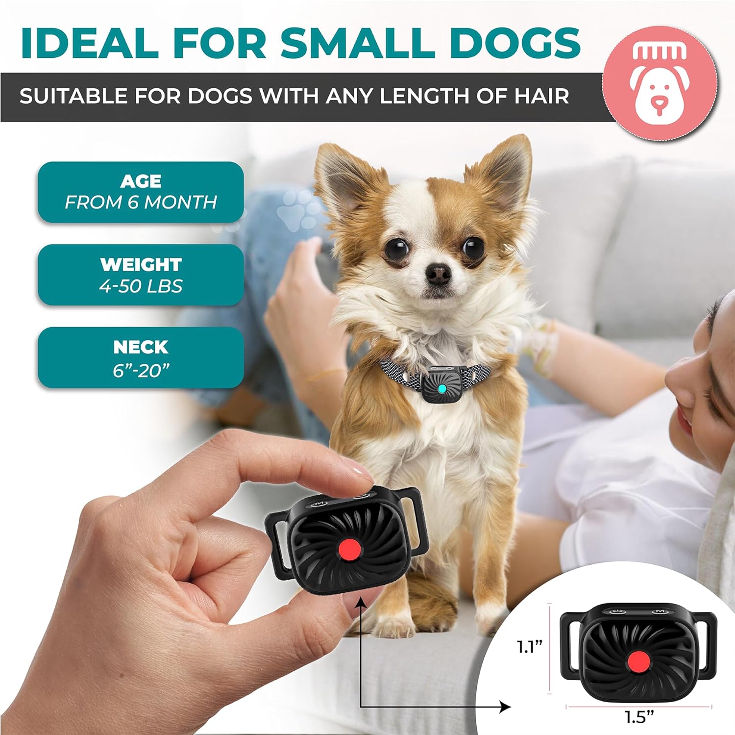 Nina | Collar Anti-Aboiement – Calma Asegurada para Perros Pequeños