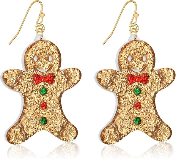 Pendientes Navideños JollyGems – Colgantes Brillantes y Ligeros para Mujer