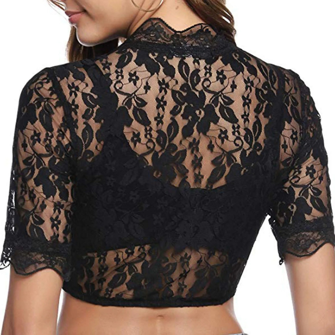 Blusa con escote en V - Material ligero - Estilo tradicional - Dirndl de Oktoberfest