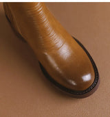 Zapatos de Cuero con Tacones Medios - Elegantes - Cómodos - LUXE-Zapatos - Mujer-VyFlair