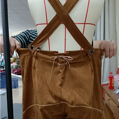 Pantalones Lederhosen para Hombre - Cuero de Alta Calidad - Tirantes y Camisa - Atuendo Tradicional para Fiestas