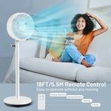Ventilador de Pie 9" Oscilante - Altura y Velocidades Ajustables - Flujo Silencioso