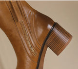Zapatos de Cuero con Tacones Medios - Elegantes - Cómodos - LUXE-Zapatos - Mujer-VyFlair