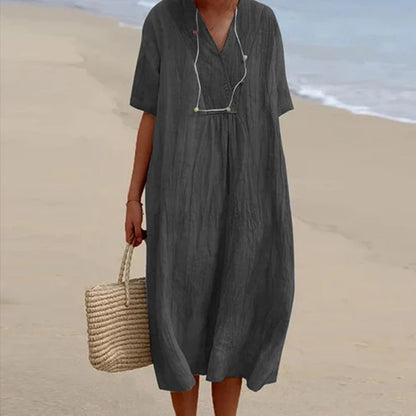 Vestido de Verano para Mujeres, Casual y Ligero con Corte Suelto en Colores Vibrantes