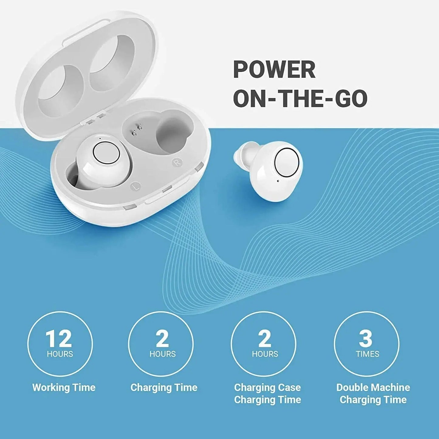 Audífonos Bluetooth con control de aplicación - diseño compacto recargable para una claridad mejorada y múltiples modos de audición