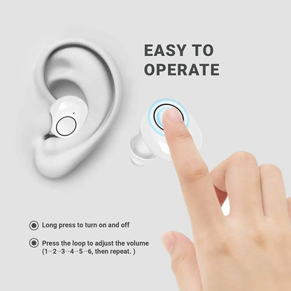 Audífonos Bluetooth con control de aplicación - diseño compacto recargable para una claridad mejorada y múltiples modos de audición