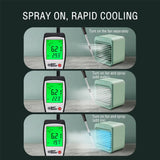 Coolivio Mini Aircooler - Ventilador portátil 3 en 1 - Humidificación y refrigeración - Batería 2500mAh