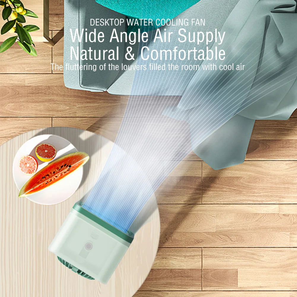 Coolivio Mini Aircooler - Ventilador portátil 3 en 1 - Humidificación y refrigeración - Batería 2500mAh