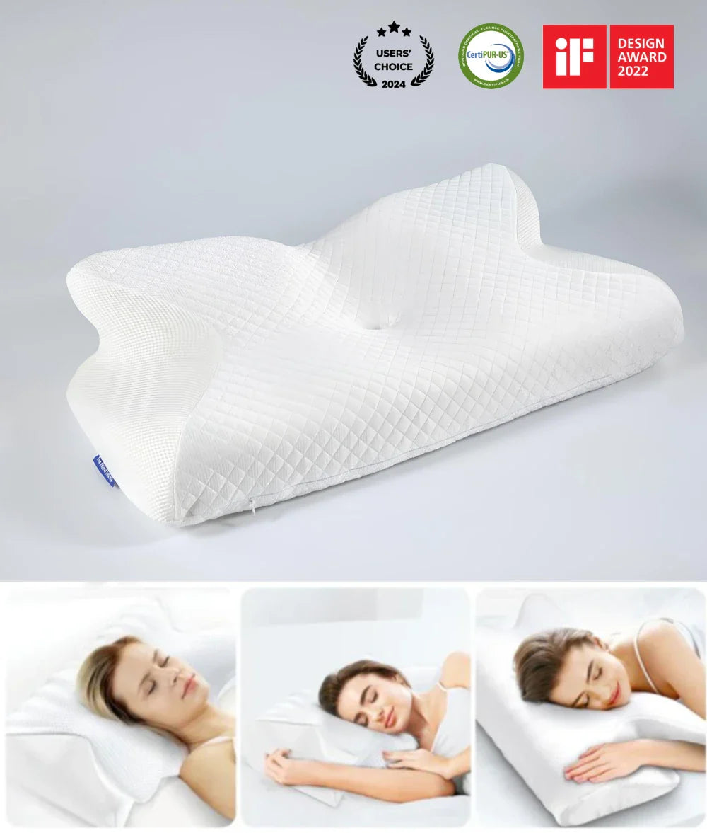 CozyRest Almohada Cervical Viscoelástica - Soporte Ergonómico - Alivio Dolor