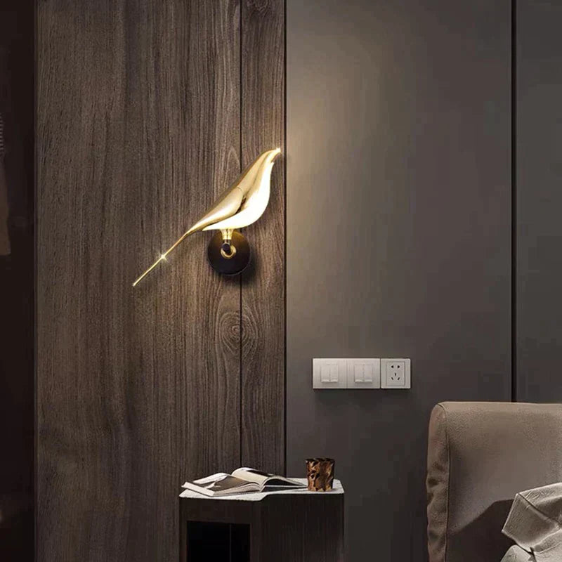 GlowFeather – Lámpara de Pared LED Moderna en Forma de Pájaro