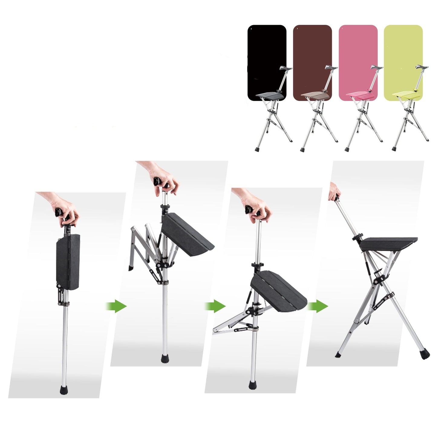 CrutchSeat Taburete Plegable para Muletas Portátil