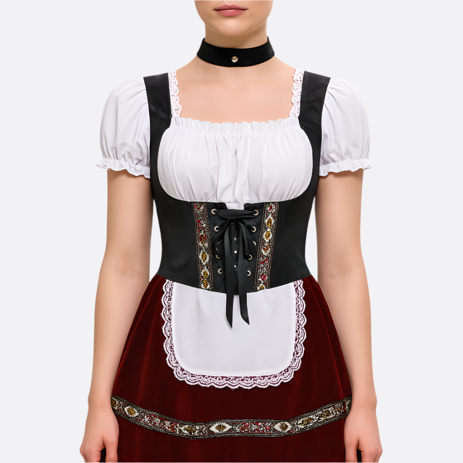 Elegante Mini Dirndl Vestido - Material de Alta Calidad - Trachten de Oktoberfest