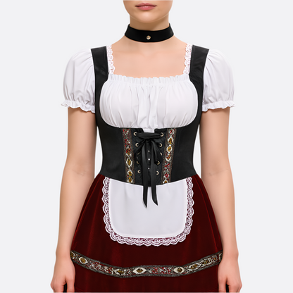 Elegante Mini Dirndl Vestido - Material de Alta Calidad - Trachten de Oktoberfest