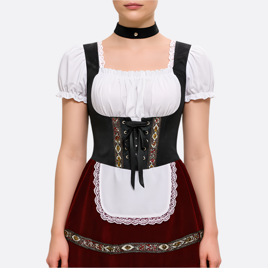 Elegante Mini Dirndl Vestido - Material de Alta Calidad - Trachten de Oktoberfest