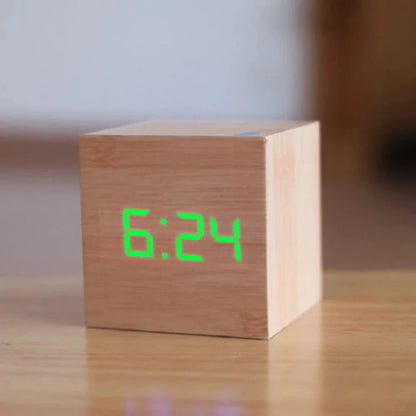 Reloj Despertador Digital LED Compacto - Brillo Ajustable - Modo Nocturno