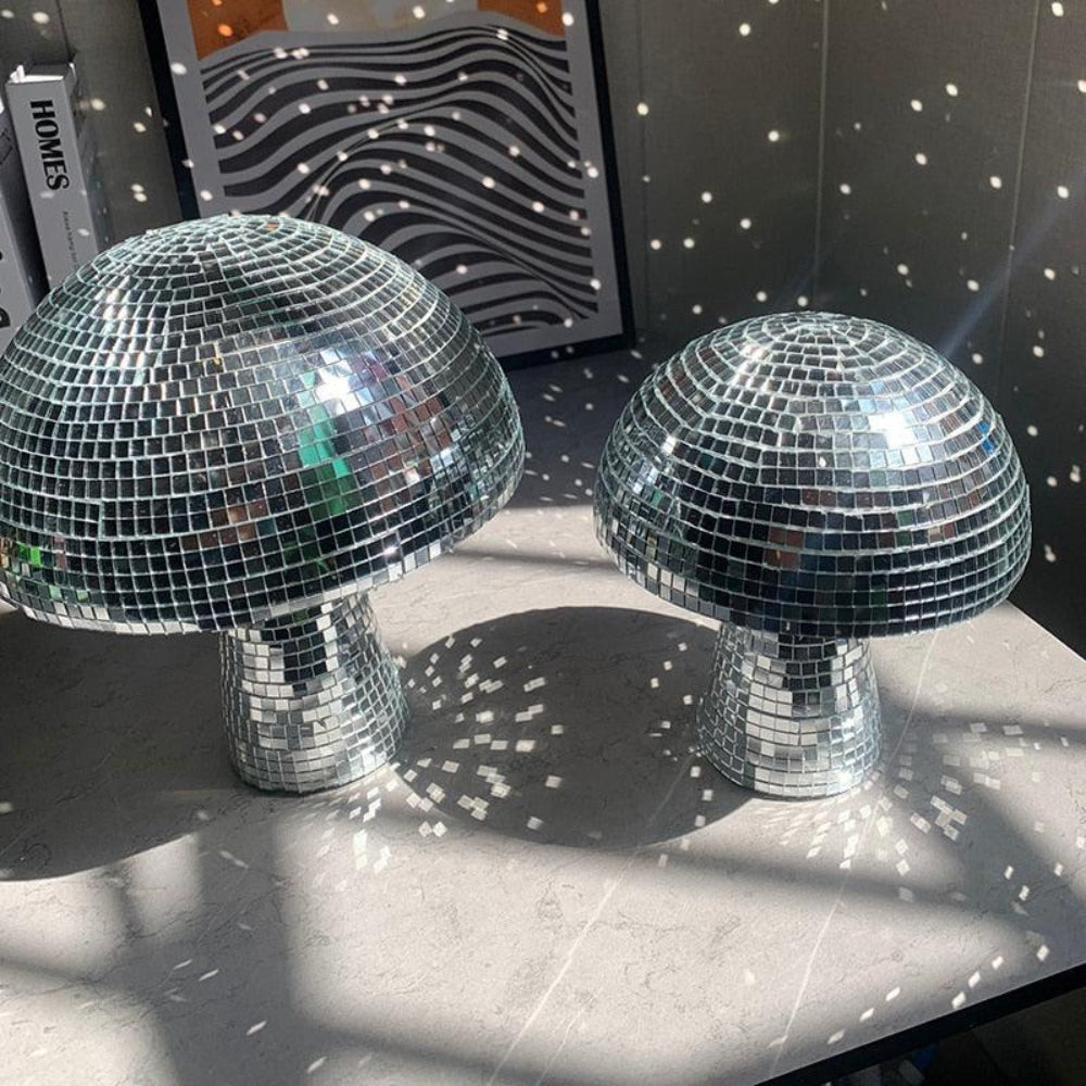 Lámpara Hongo Retro - Bola Discoteca - Efecto Brillante
