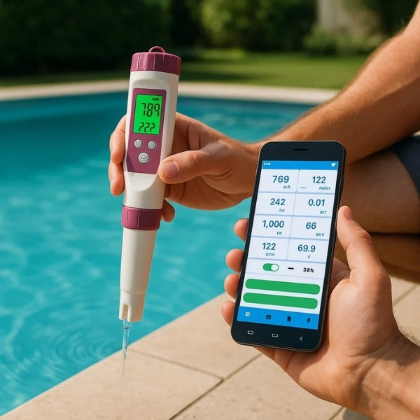 Probador Digital 7 en 1 de Agua para Piscinas y Spas
