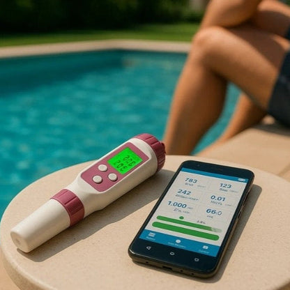 Probador Digital 7 en 1 de Agua para Piscinas y Spas