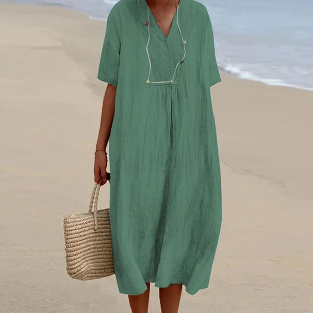 Vestido de Verano para Mujeres, Casual y Ligero con Corte Suelto en Colores Vibrantes