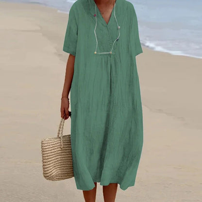 Vestido de Verano para Mujeres, Casual y Ligero con Corte Suelto en Colores Vibrantes