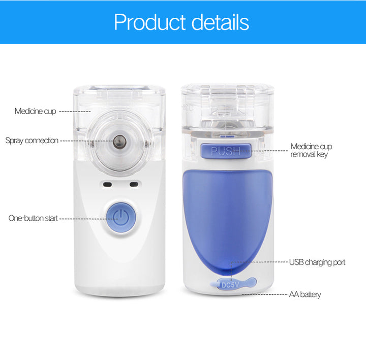 Nebulizador de Malla Portátil para Adultos y Niños