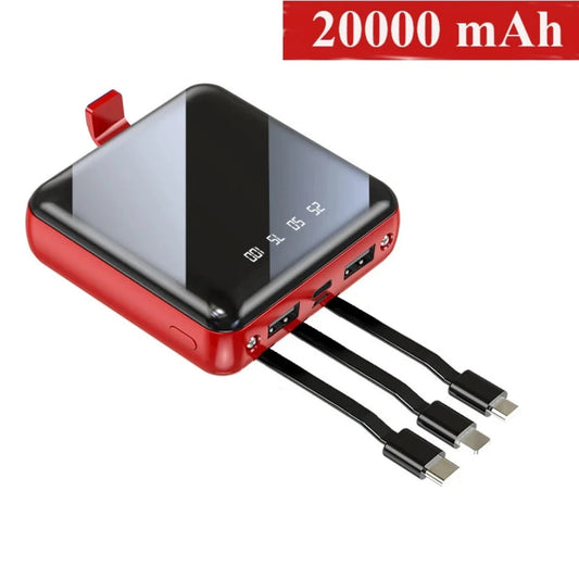 4-Cable 20000 Mini Power Bank
