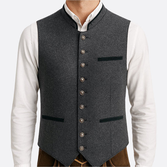 Chaleco Tradicional para Hombre - Tejido de Alta Calidad - Chaleco Elegante Clásico