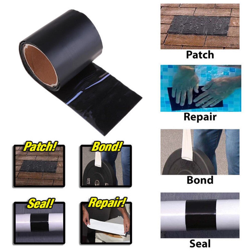 Cinta de Reparación Impermeable para Sellar y Reparar Superficies – Fuerte Adhesión para Uso Interior y Exterior