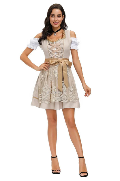 Vestido Dirndl para Damas - Material Transpirable - Traje Tradicional de Oktoberfest