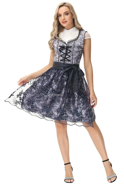 Vestido Dirndl para Damas - Material Transpirable - Traje Tradicional de Oktoberfest