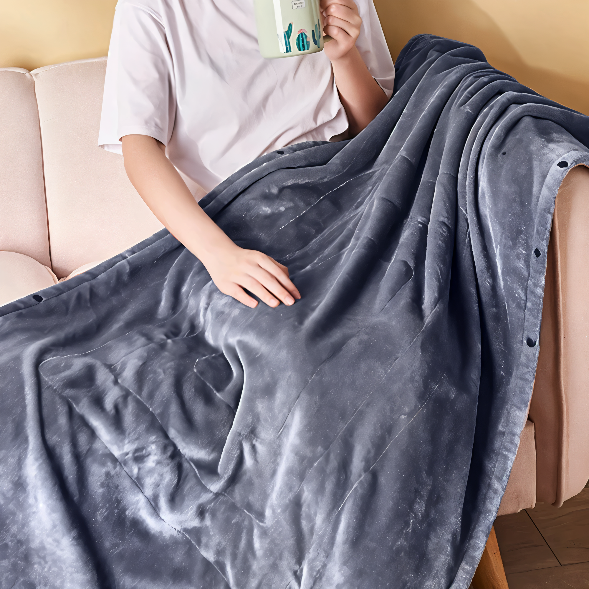 Manta Eléctrica USB Felpa Ultra Suave Cama Sofá