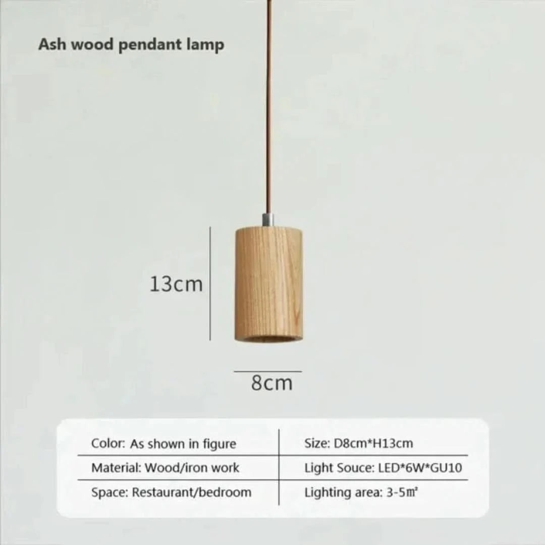 Timberessencia - Lámpara colgante de madera escandinava-Ceiling lamps-VyFlair