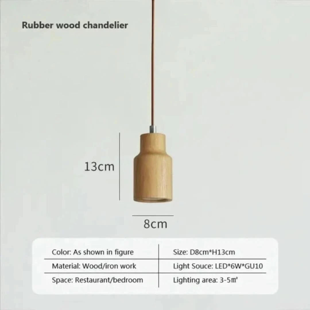 Timberessencia - Lámpara colgante de madera escandinava-Ceiling lamps-VyFlair