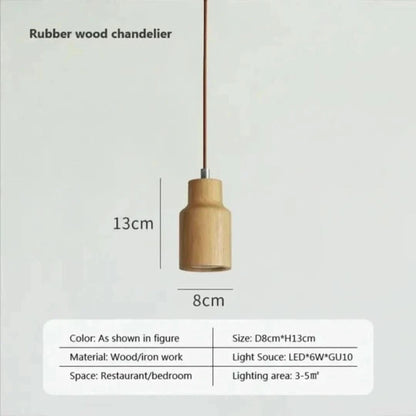 Timberessencia - Lámpara colgante de madera escandinava-Ceiling lamps-VyFlair