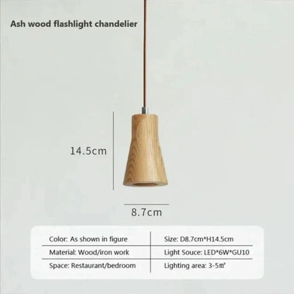 Timberessencia - Lámpara colgante de madera escandinava-Ceiling lamps-VyFlair