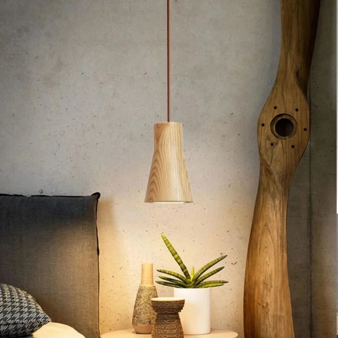 Timberessencia - Lámpara colgante de madera escandinava-Ceiling lamps-VyFlair